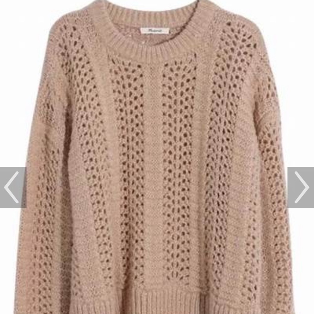 Madewell pink Windemere pointelle sweater
